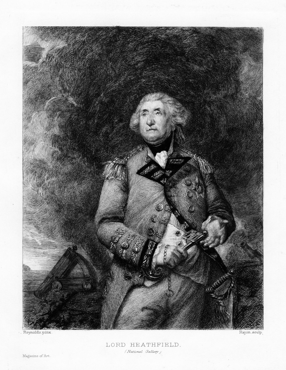 George Augustus Eliott, Lord Heathfield, 1890. alkotó: Paul Adolphe Rajon