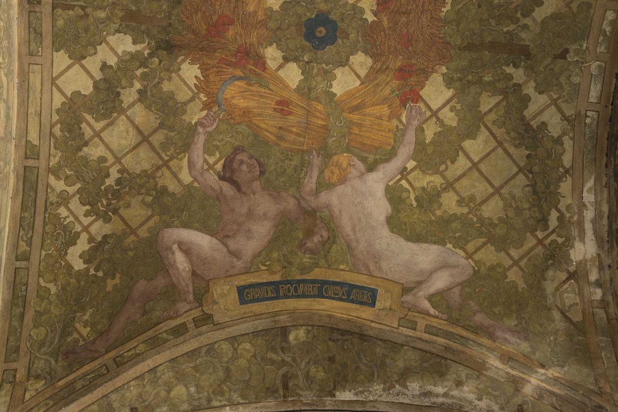 A Petit Palais perisztil boltozatának díszítése 1909 és 1910 között (építészeti dekoráció) alkotó: Paul Albert Baudouin