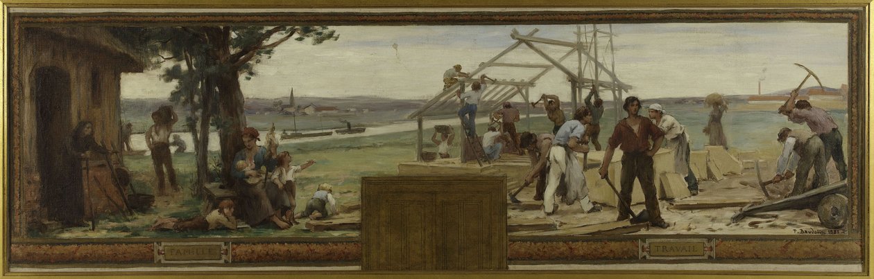 A Saint Maur-des-Fossés-i városháza vázlata: Család és munka alkotó: Paul Albert Baudouin