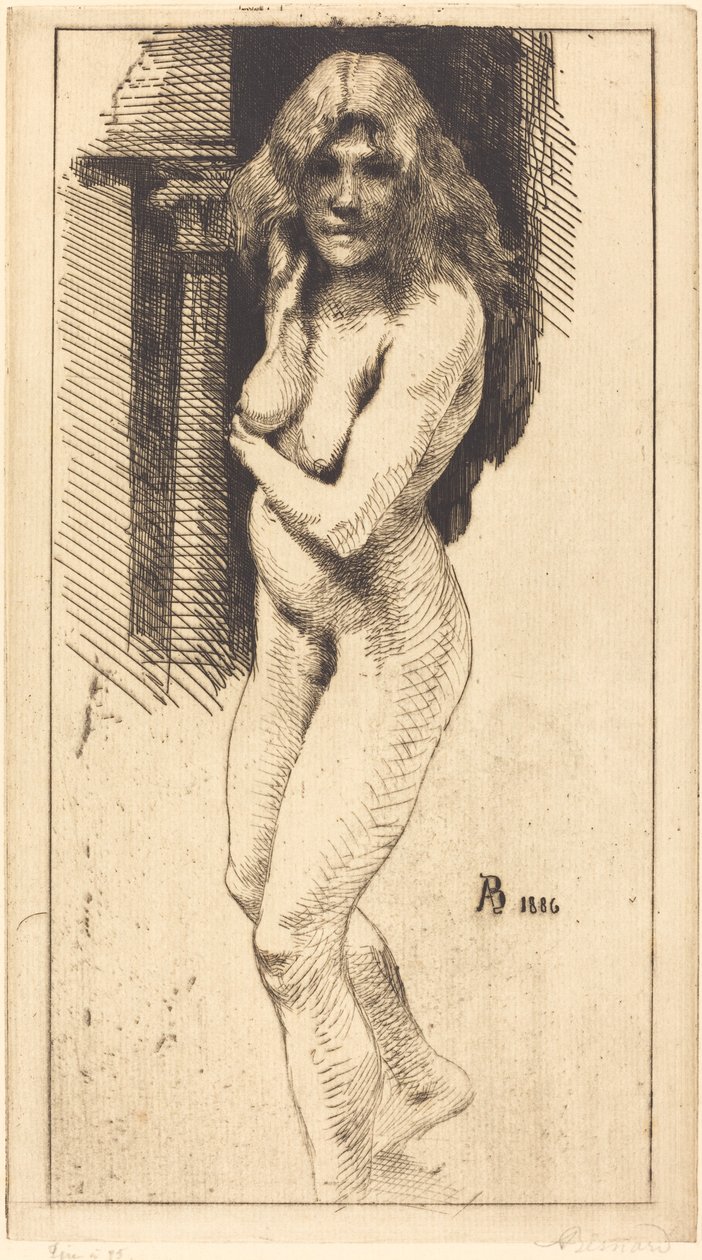 Carmen az aktban állva Carmen nue debout, 1886. alkotó: Paul Albert Besnard