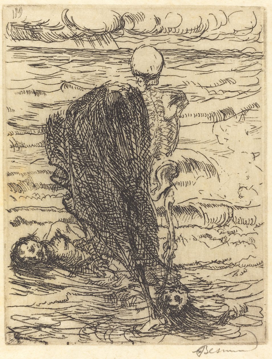 Háló öntése A háló, 1900. alkotó: Paul Albert Besnard