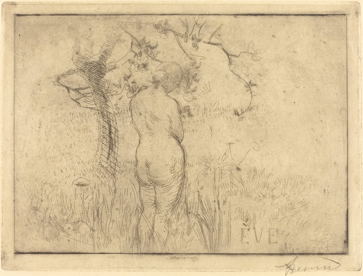 Éva az almafa előtt Éva hátulról az almafa előtt, 1892. alkotó: Paul Albert Besnard