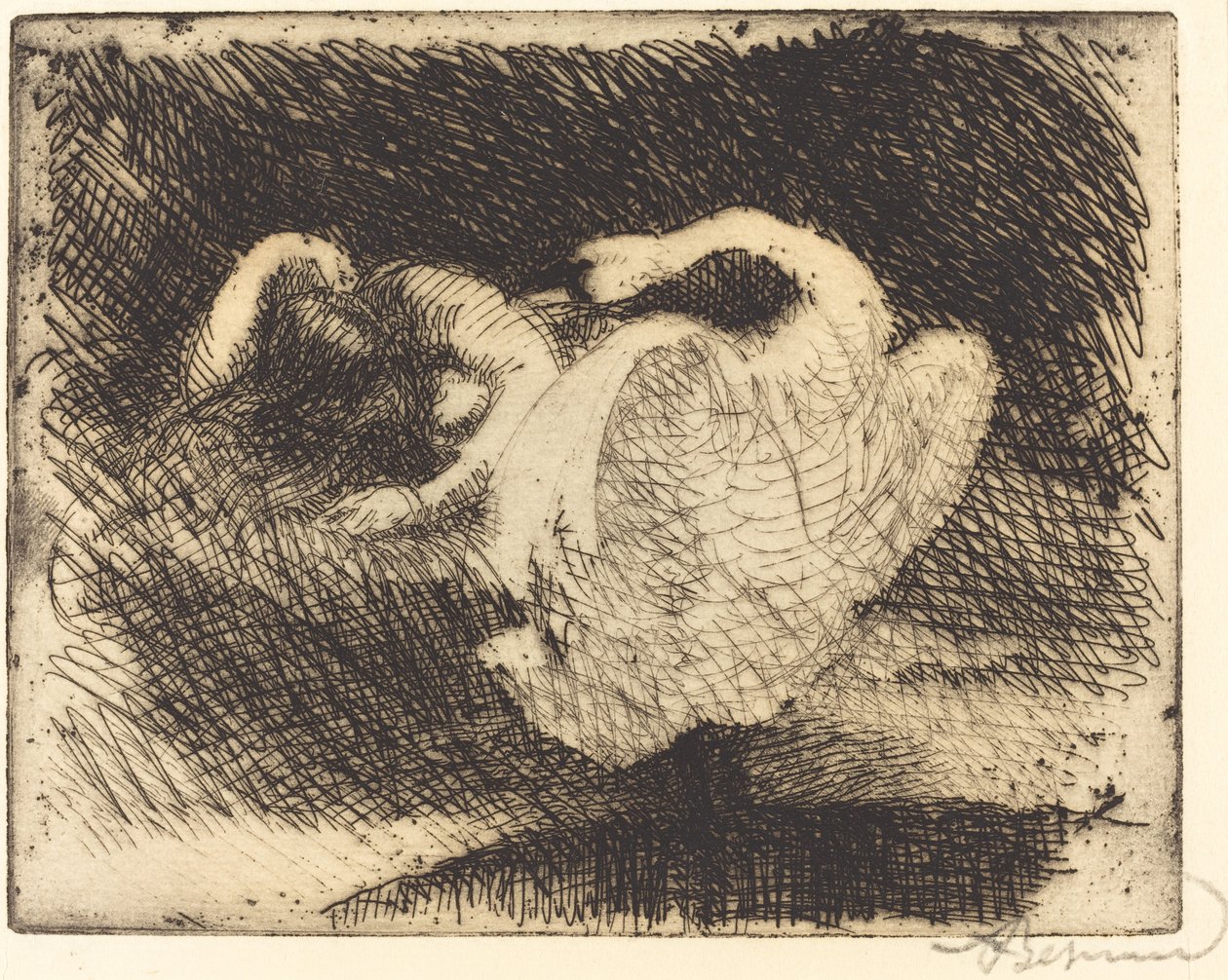 Leda Alszik Léda elalszik, 1913. alkotó: Paul Albert Besnard