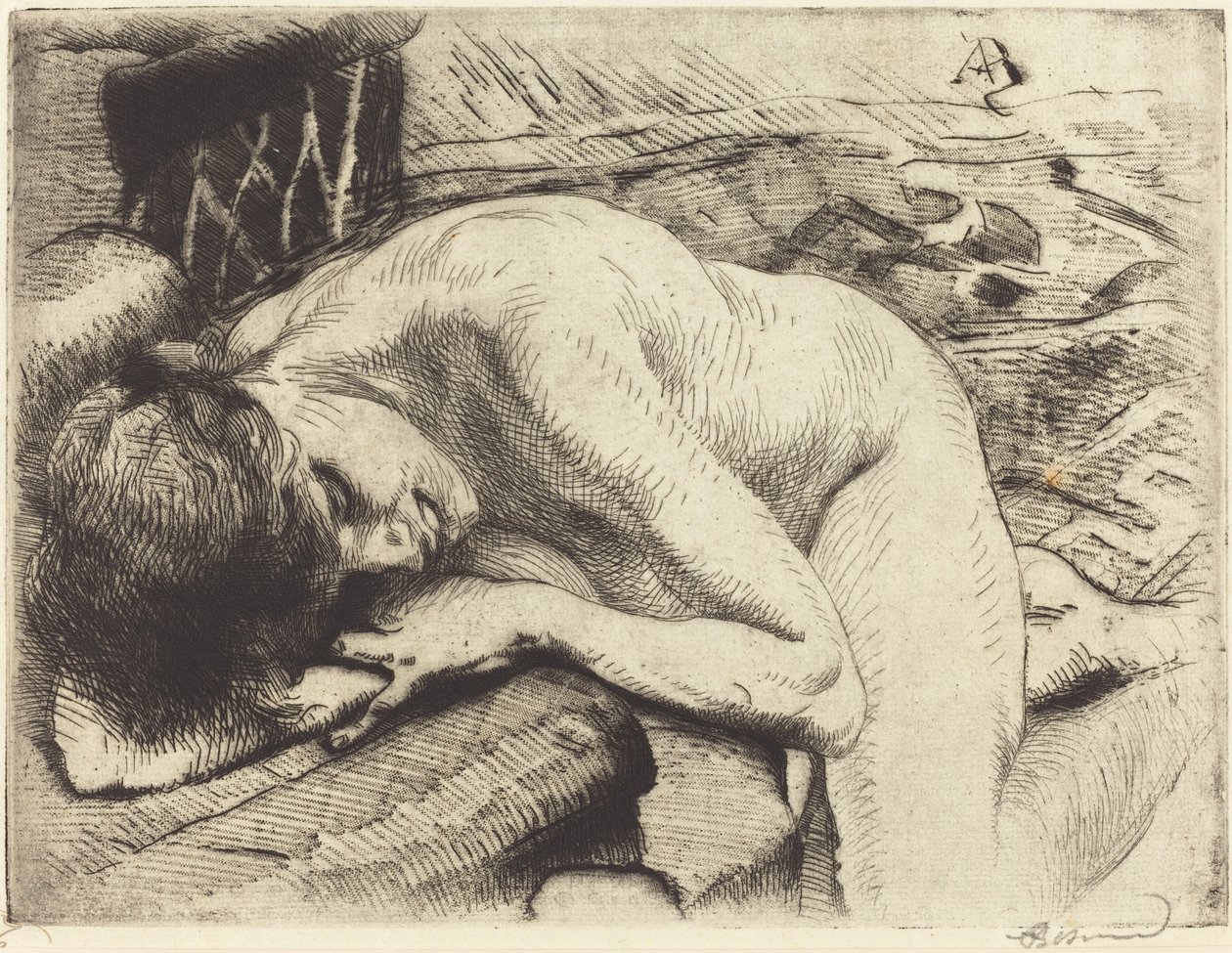 A padlón alvó modell A padlón alvó modell, 1885. alkotó: Paul Albert Besnard
