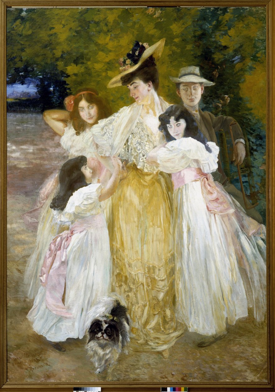 Madame Mante és gyermekei portréja alkotó: Paul Albert Besnard