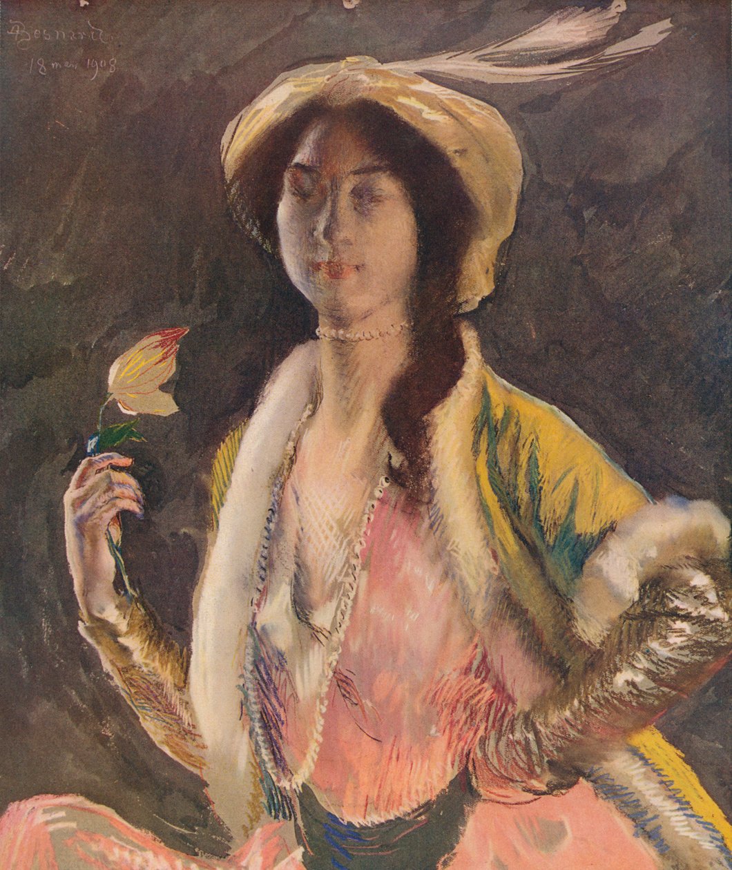 B kisasszony portréja, 1908, c1932 alkotó: Paul Albert Besnard