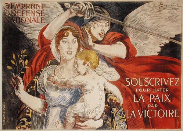 „Regisztráljon, hogy siettesse a békét a győzelem révén”, a Defense Nationale besorozási plakátja alkotó: Paul Albert Besnard