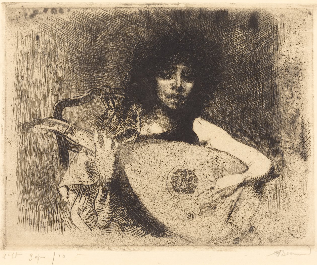 A lantos, 1922. alkotó: Paul Albert Besnard