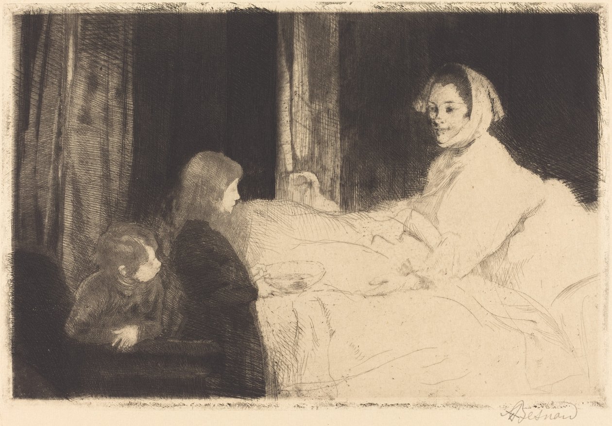 A beteg anya, 1889. alkotó: Paul Albert Besnard