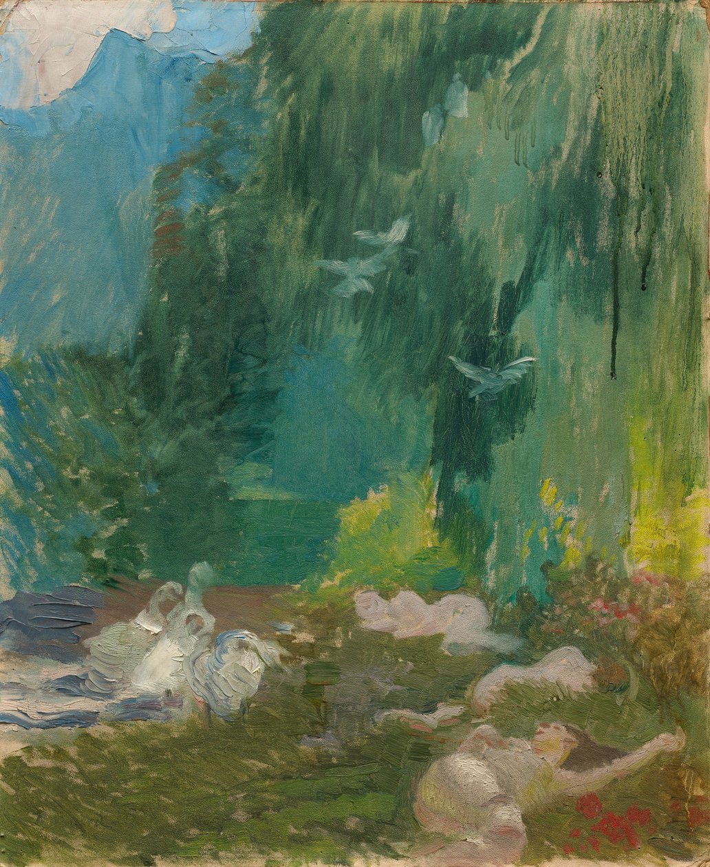 A szieszta, 1890-1920 körül (olaj, tábla) alkotó: Paul Albert Besnard