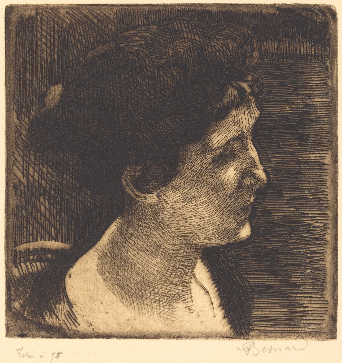 Teljes profilú nő Grand profil de femme, 1892. alkotó: Paul Albert Besnard