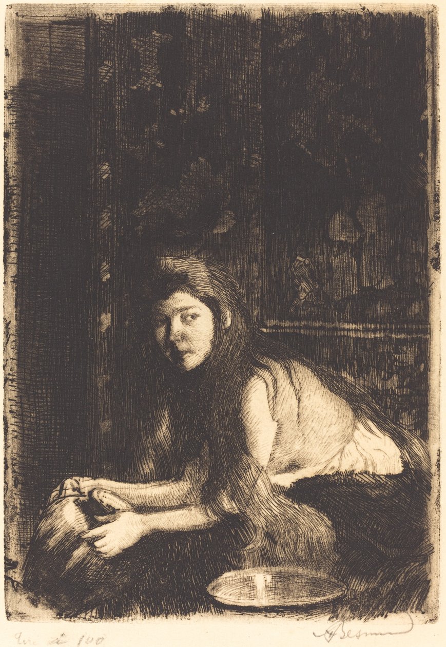 Nő vázával La femme au vase, 1894. alkotó: Paul Albert Besnard