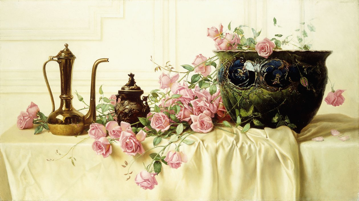 Rózsaszín rózsák, alkotó: Paul Alfred de Curzon