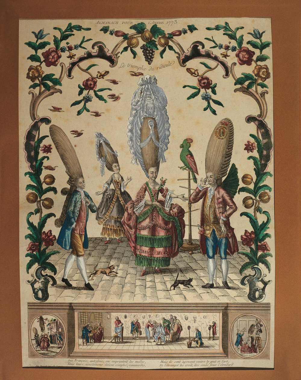 Franciaország, A nevetségessé válás diadala Basset almanachjából, metszet alkotó: Paul André Basset