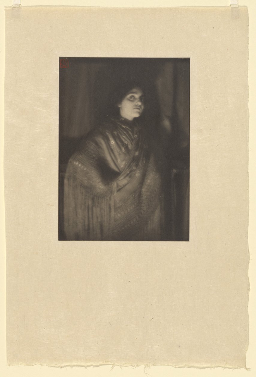 Rose Cohen portréja spanyol kendőben / Rose Cohen, spanyol kendőben alkotó: Paul B. Haviland