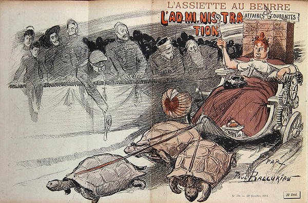 A francia közigazgatás karikatúrája a „L