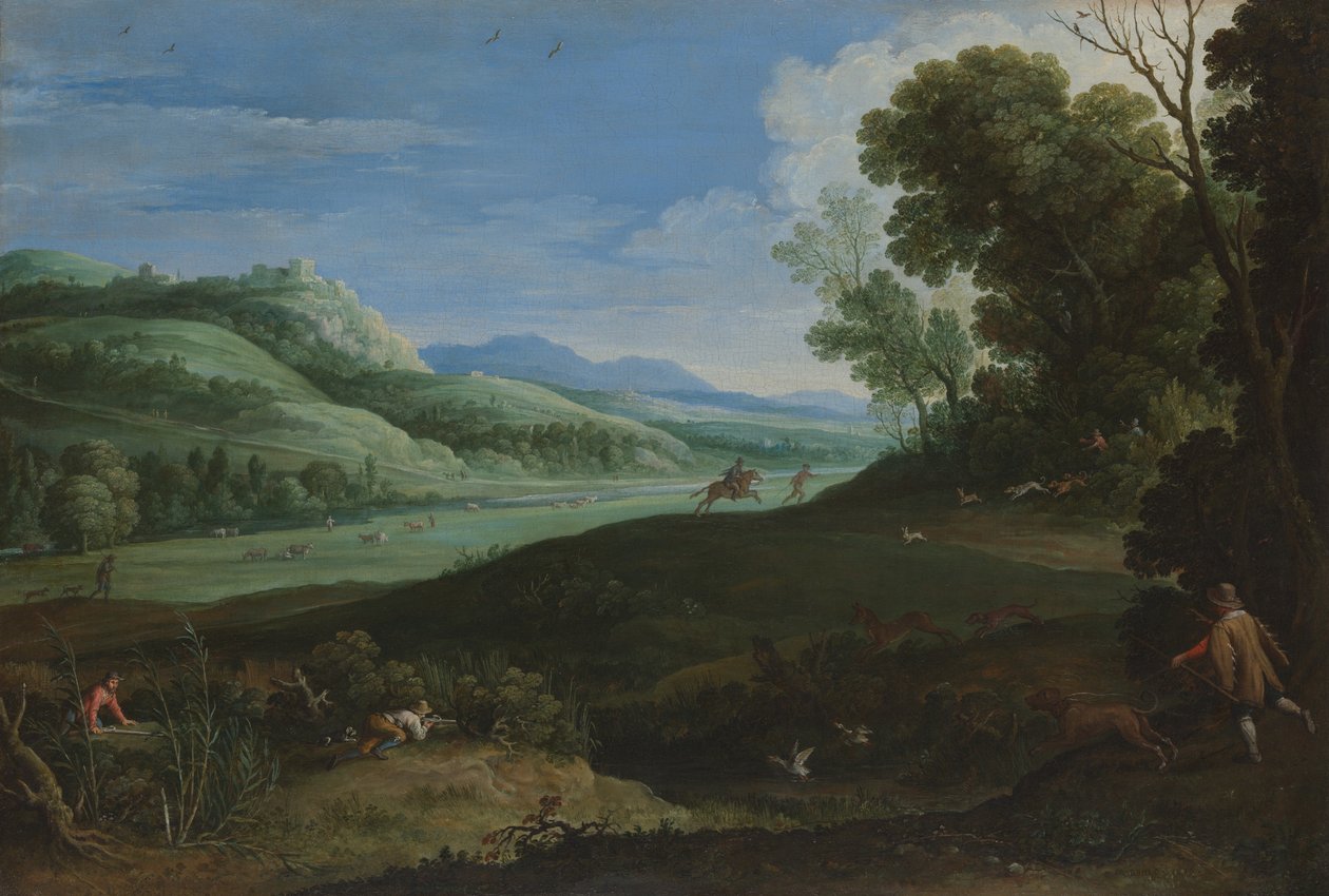Táj vadászokkal alkotó: Paul Bril