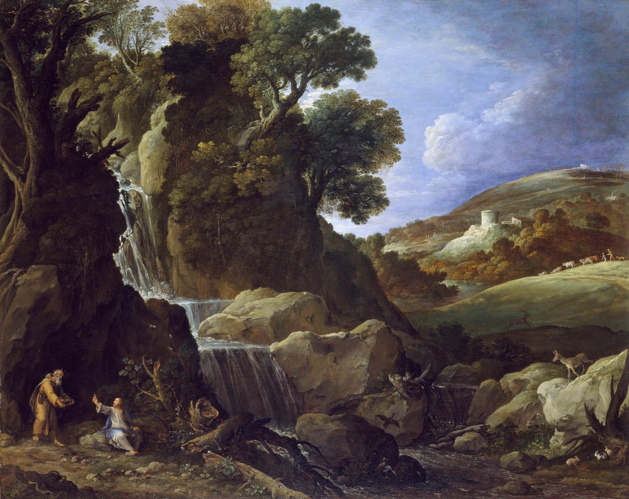 Krisztus megkísértve a vadonban, 1626 alkotó: Paul Bril