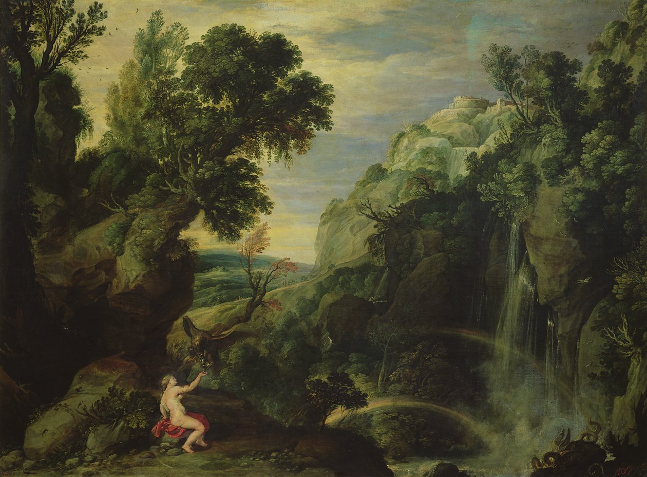 Hebe és a Jupiter sas, 1610 alkotó: Paul Bril