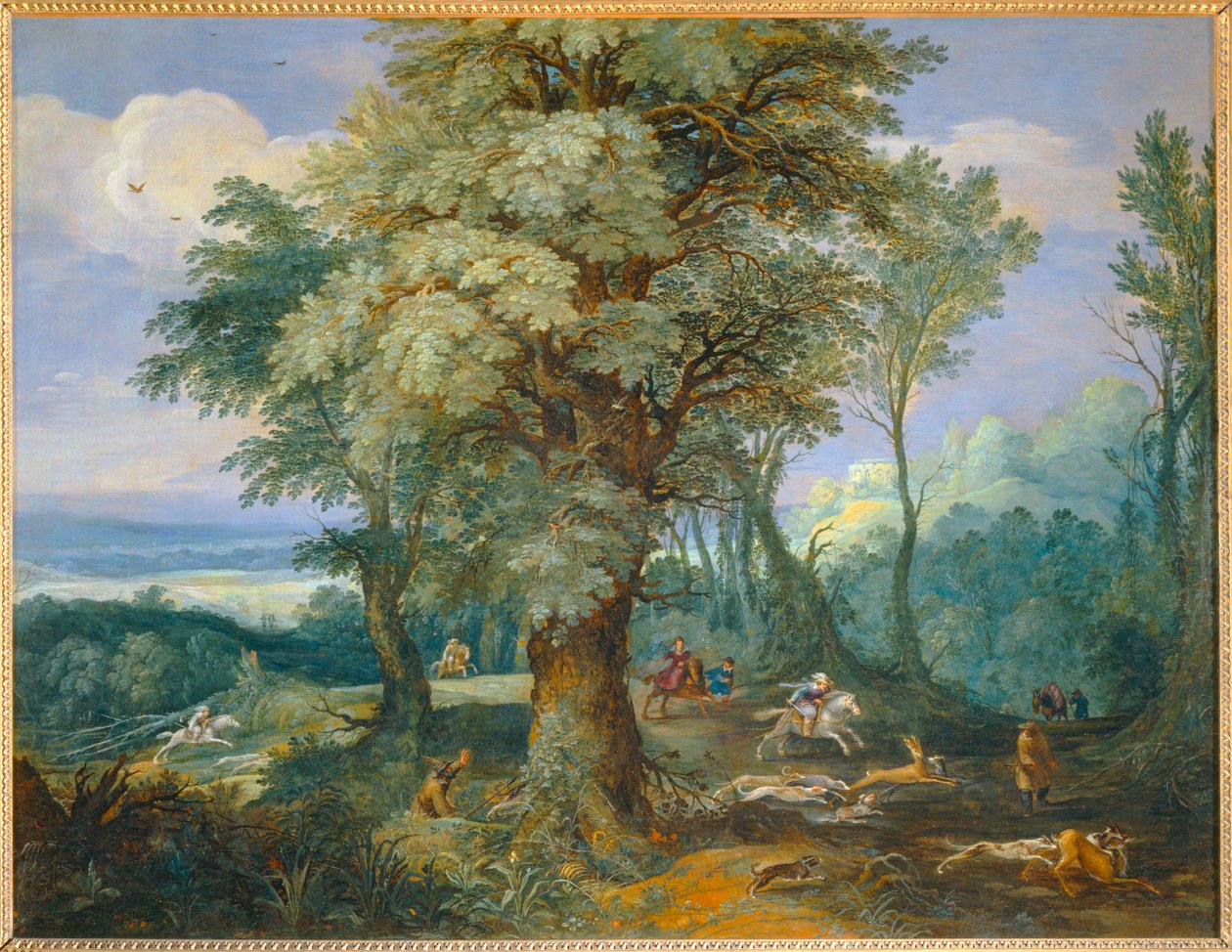 La chasse au daim - Szarvasvadászat ... alkotó: Paul Brill or Bril