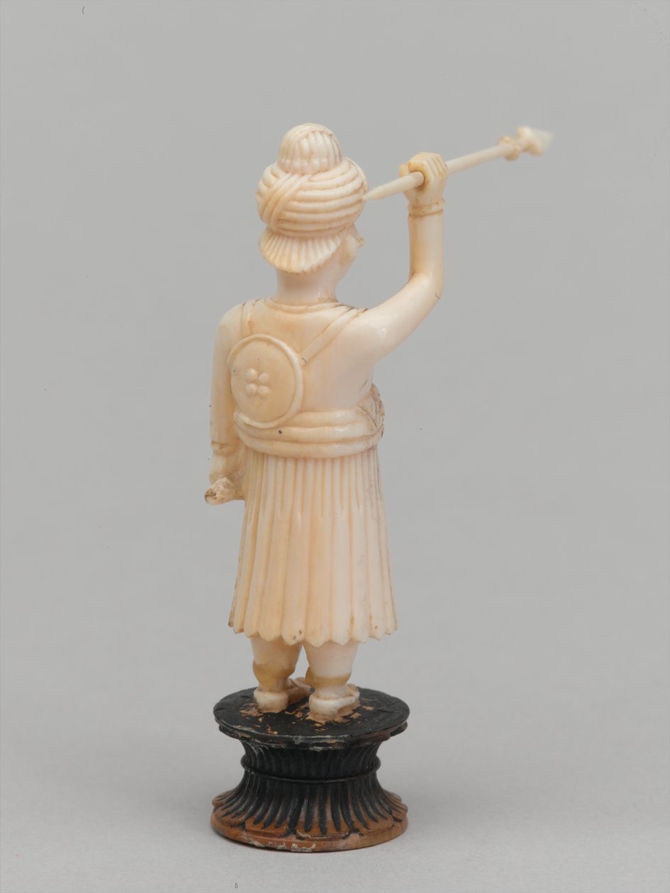 Fekete gyalog, sakkfigura, India, 1820 körül alkotó: Paul Carpentier