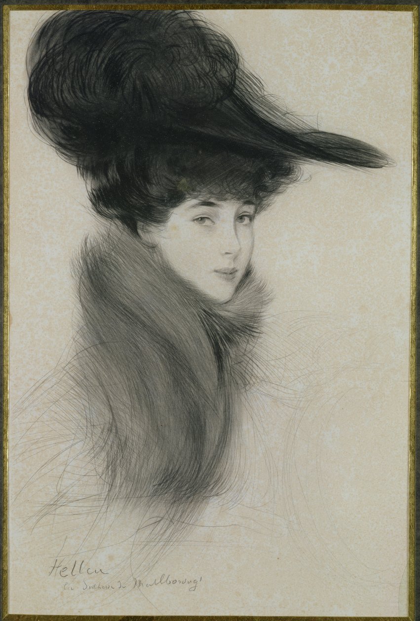 Consuelo Vanderbilt (1877-1964) Marlborough hercegnője, 1901 körül (szárazhús) alkotó: Paul Cesar Helleu