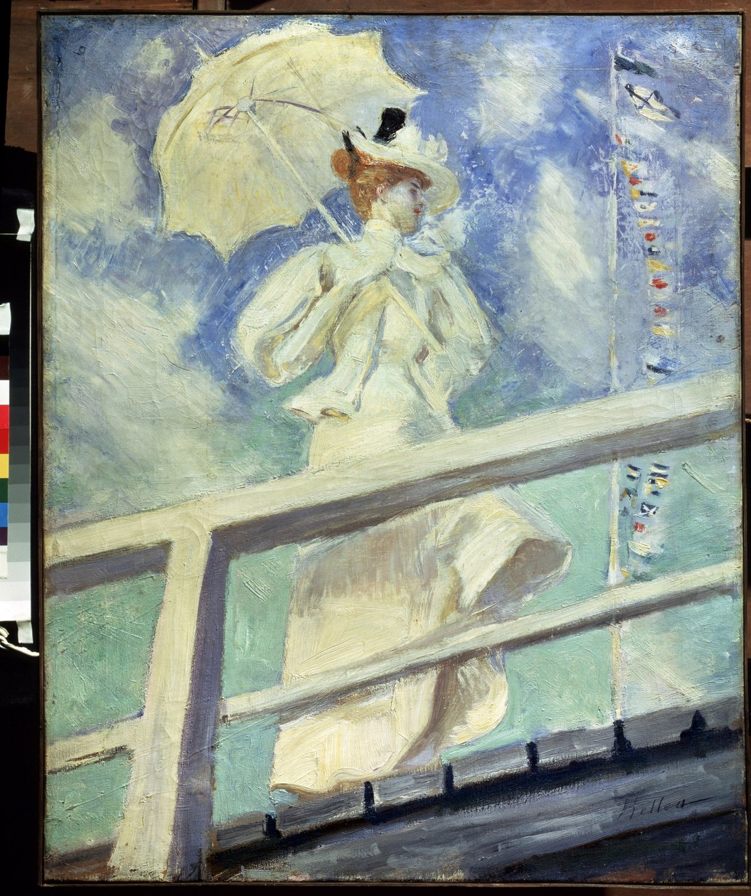 Nő fehérben. Paul Cesar Helleu (1859-1927) festménye. Olaj, vászon Impresszionizmus. Mérete: 82x66 cm. Puskin Múzeum, Moszkva alkotó: Paul Cesar Helleu