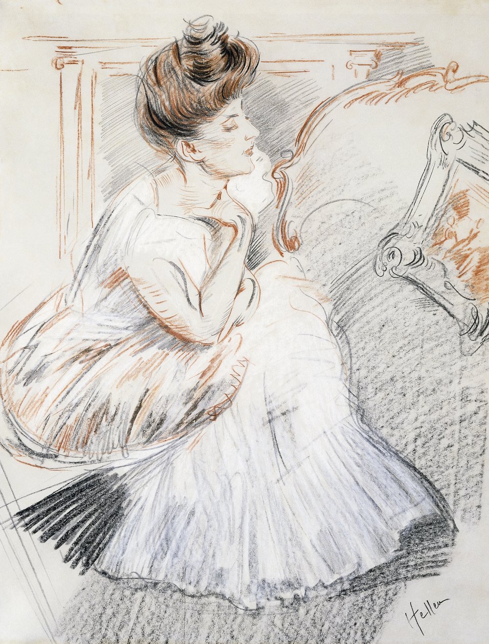 Madame Helleu, 1900-2002 körül alkotó: Paul Cesar Helleu