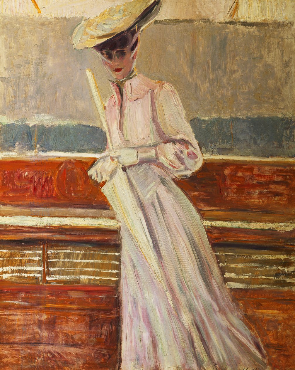 Madame Helleu az Etoile jachton, 1902 körül alkotó: Paul Cesar Helleu