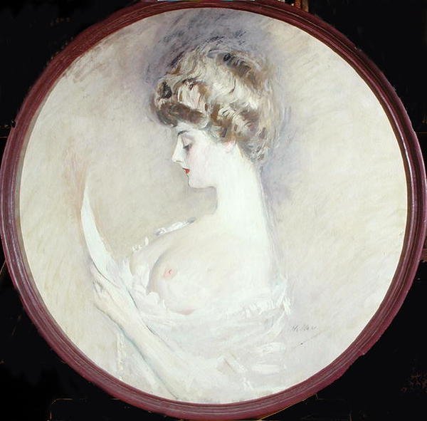 Marthe Letellier (olaj, vászon) alkotó: Paul Cesar Helleu