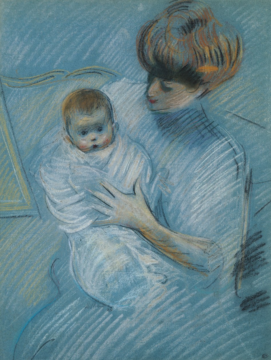Kismama (pasztell papíron) alkotó: Paul Cesar Helleu