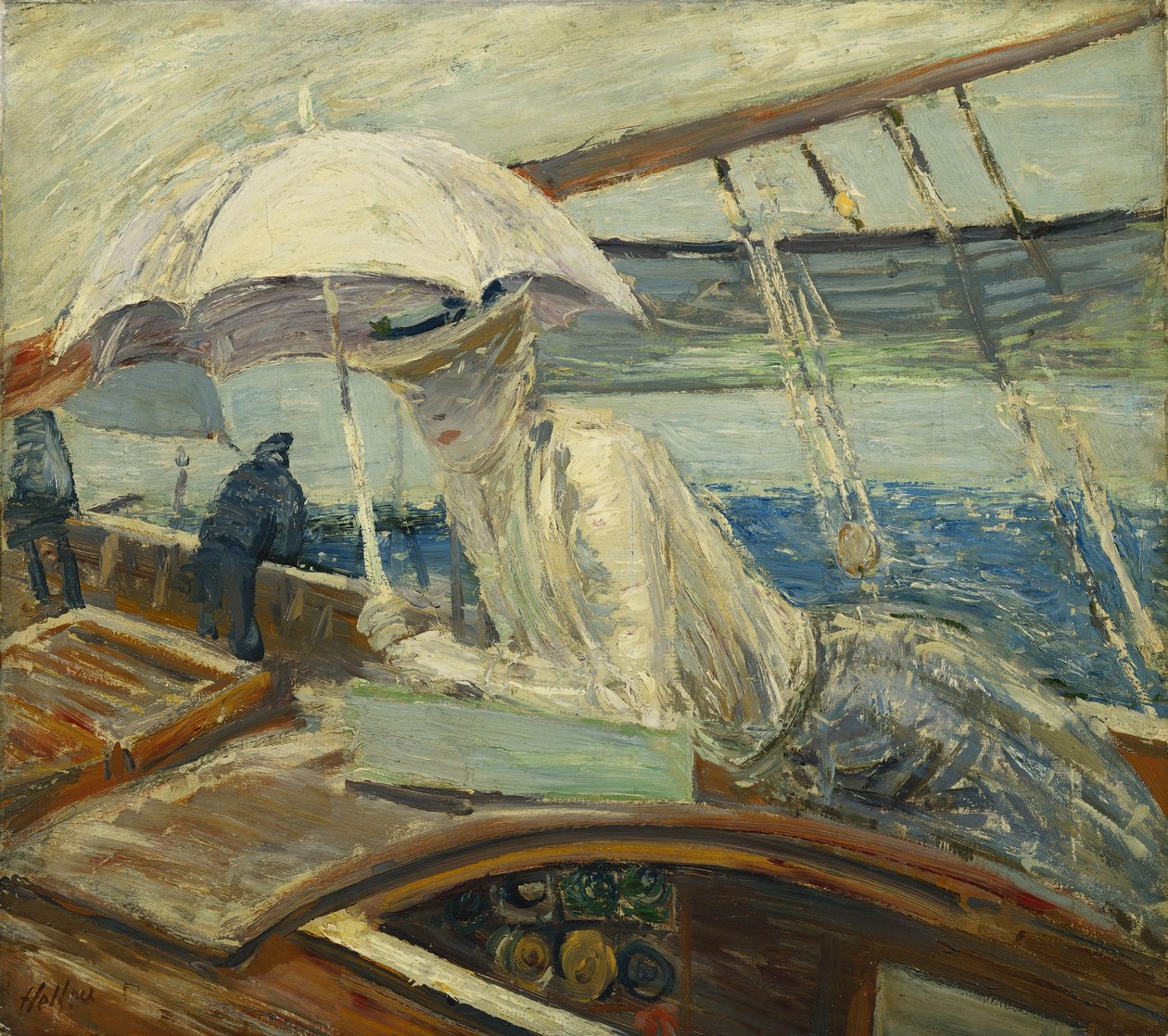 Kisasszony. Helleu at Sea, Yacht Bird; Madame Helleu és Mer, Yacht Bird, alkotó: Paul Cesar Helleu