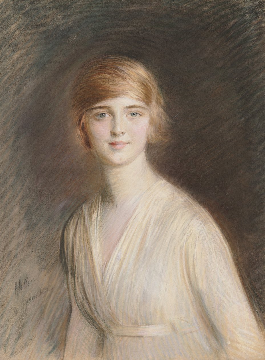 Jacqueline portréja (pasztell, papír) alkotó: Paul Cesar Helleu