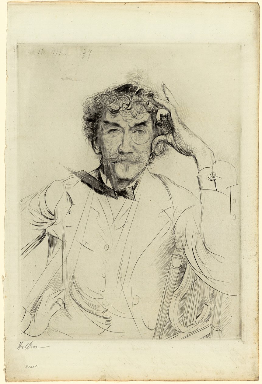 James McNeill Whistler portréja alkotó: Paul Cesar Helleu