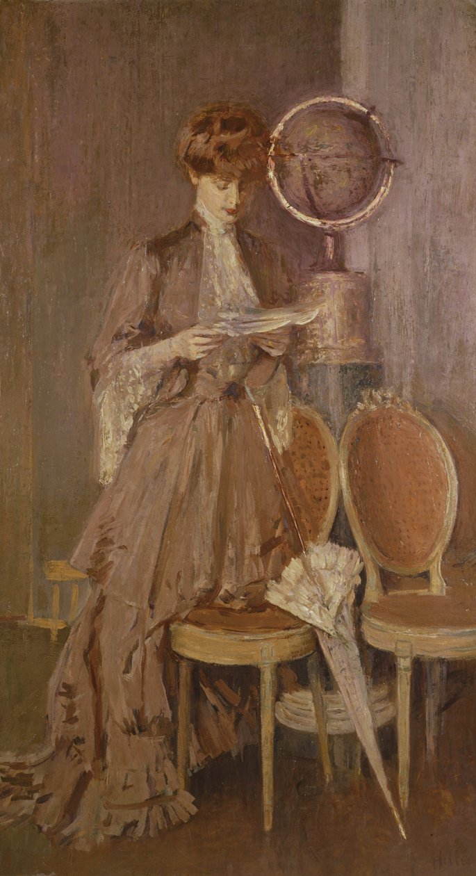 Helleu asszony portréja levelet olvas alkotó: Paul Cesar Helleu