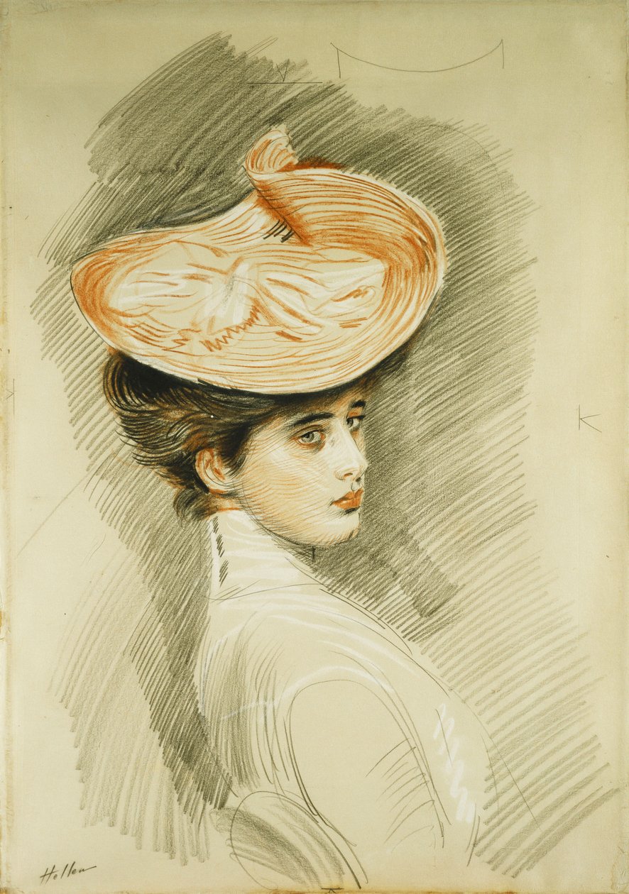 Egy hölgy portréja, akiről azt gondolják, hogy Madame Helleu, alkotó: Paul Cesar Helleu
