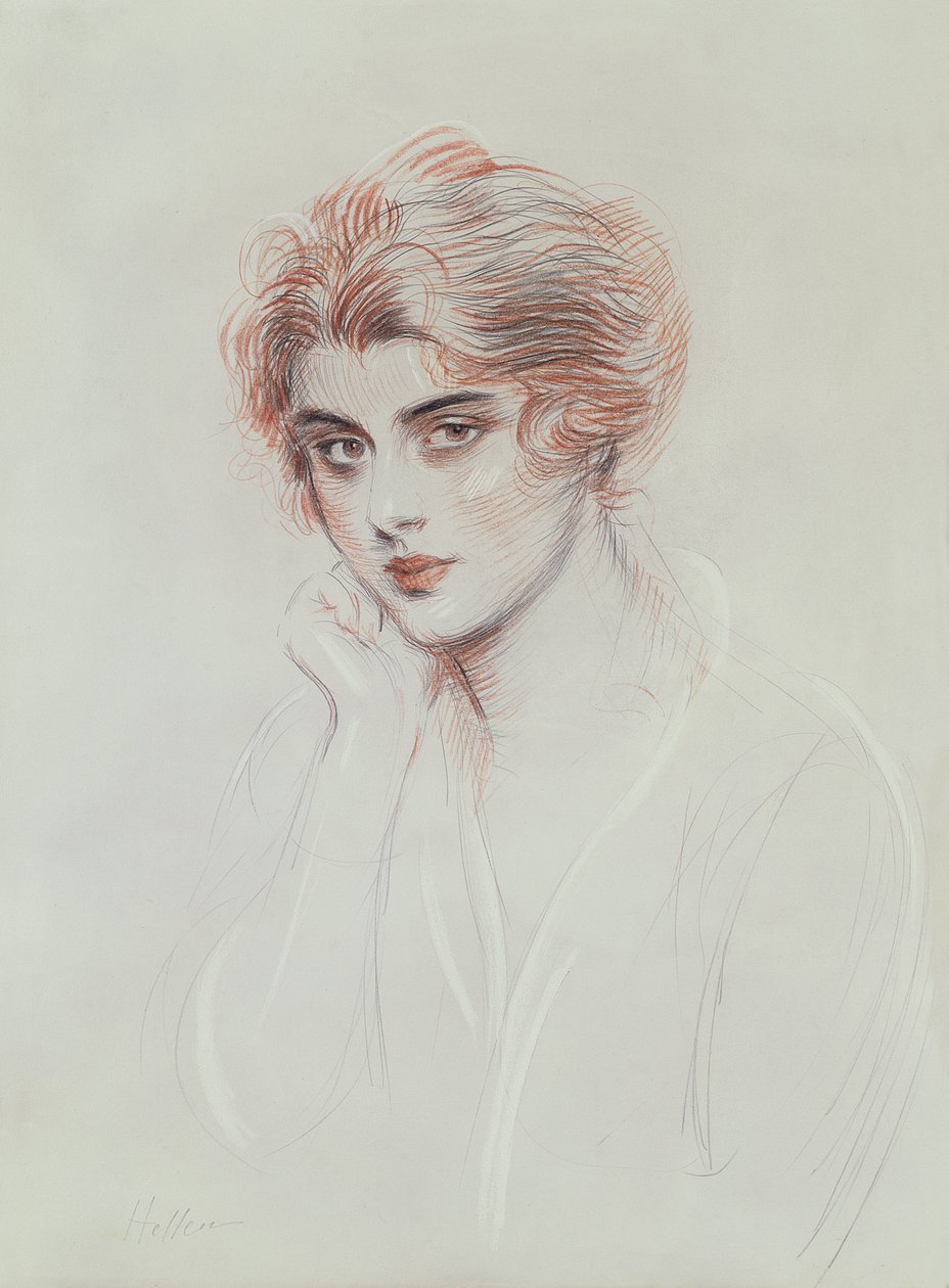 A művész lánya (színes ceruza papíron) alkotó: Paul Cesar Helleu