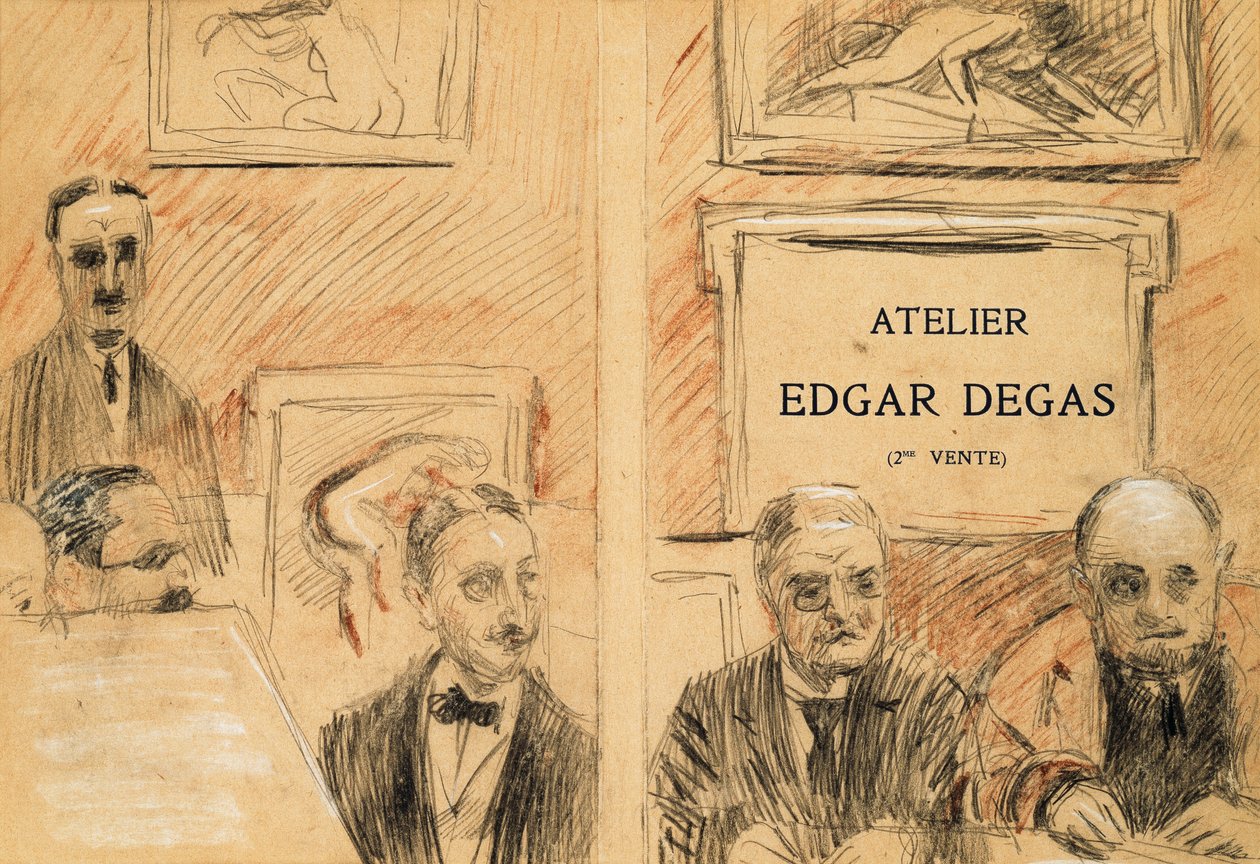 Az aukciósok az Edgar Degas stúdió eladásán 1918 decemberében alkotó: Paul Cesar Helleu