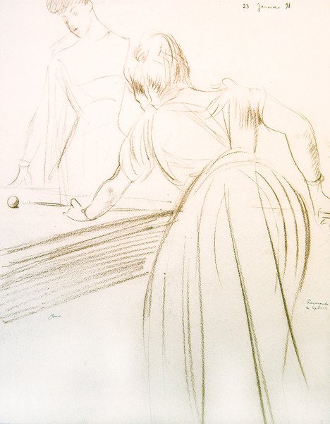 A Comtesse Greffuhle és Raymonde de Galard alkotó: Paul Cesar Helleu