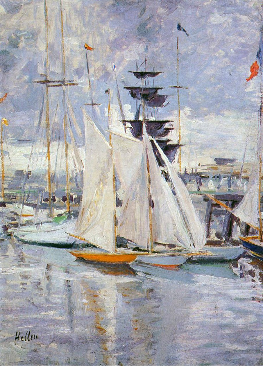 A kikötő, Deauville, Normandia, 1912 alkotó: Paul Cesar Helleu