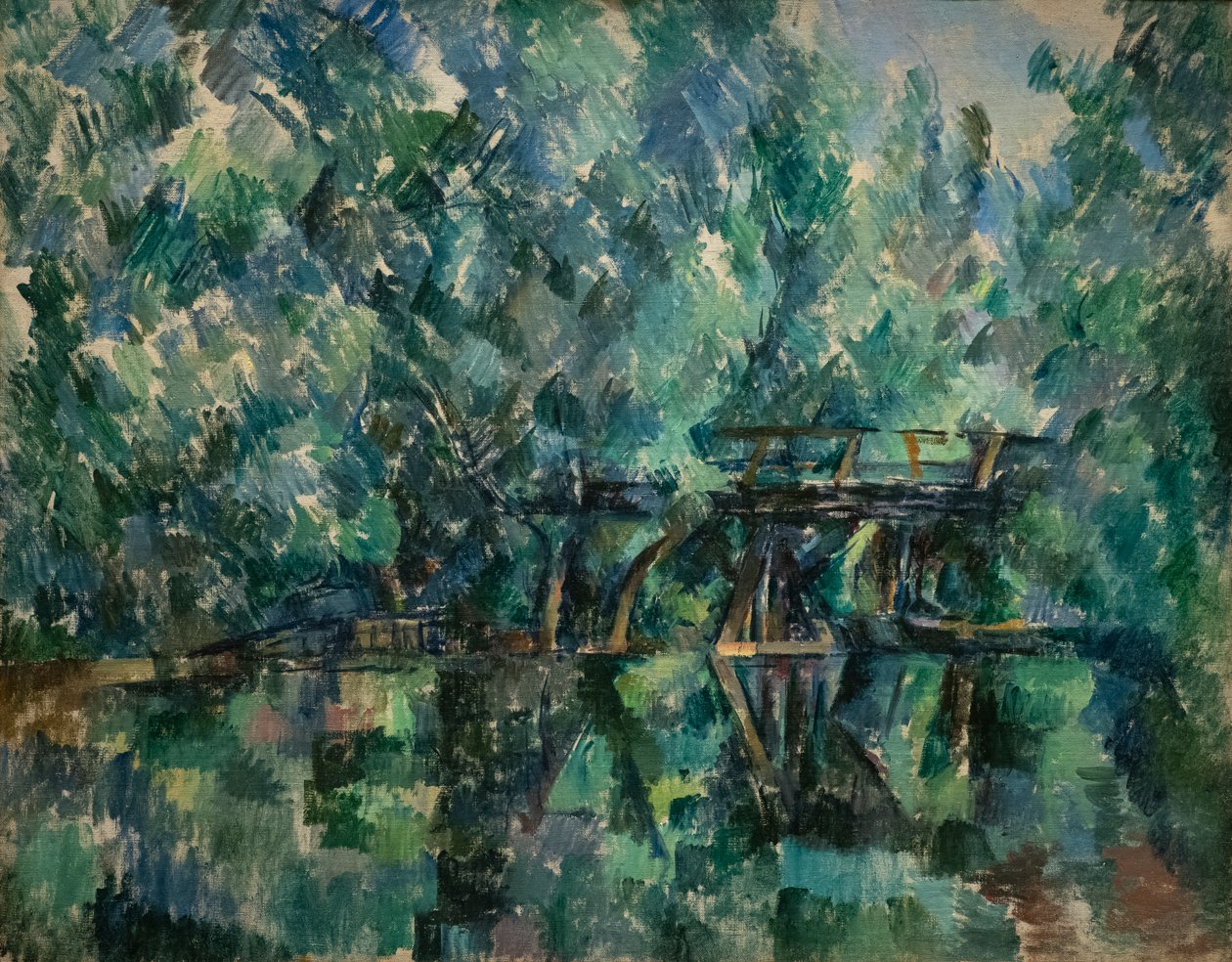 Egy híd a Saint-Maur-des-Fosses-tó felett alkotó: Paul Cézanne