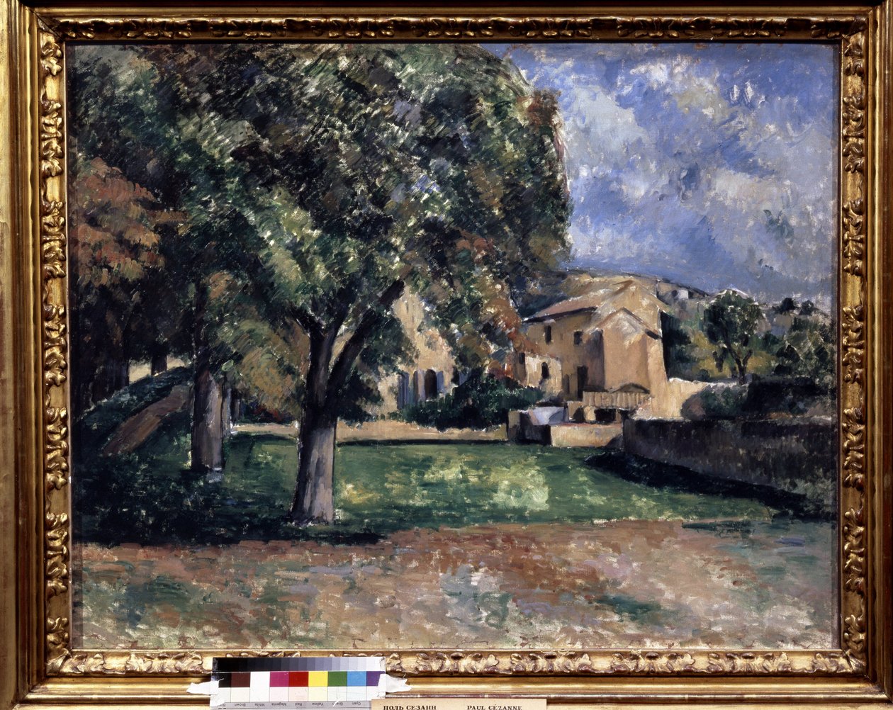 Fák a parkban. Jas de Bouffan. Paul Cezanne (1839-1906) festménye alkotó: Paul Cézanne