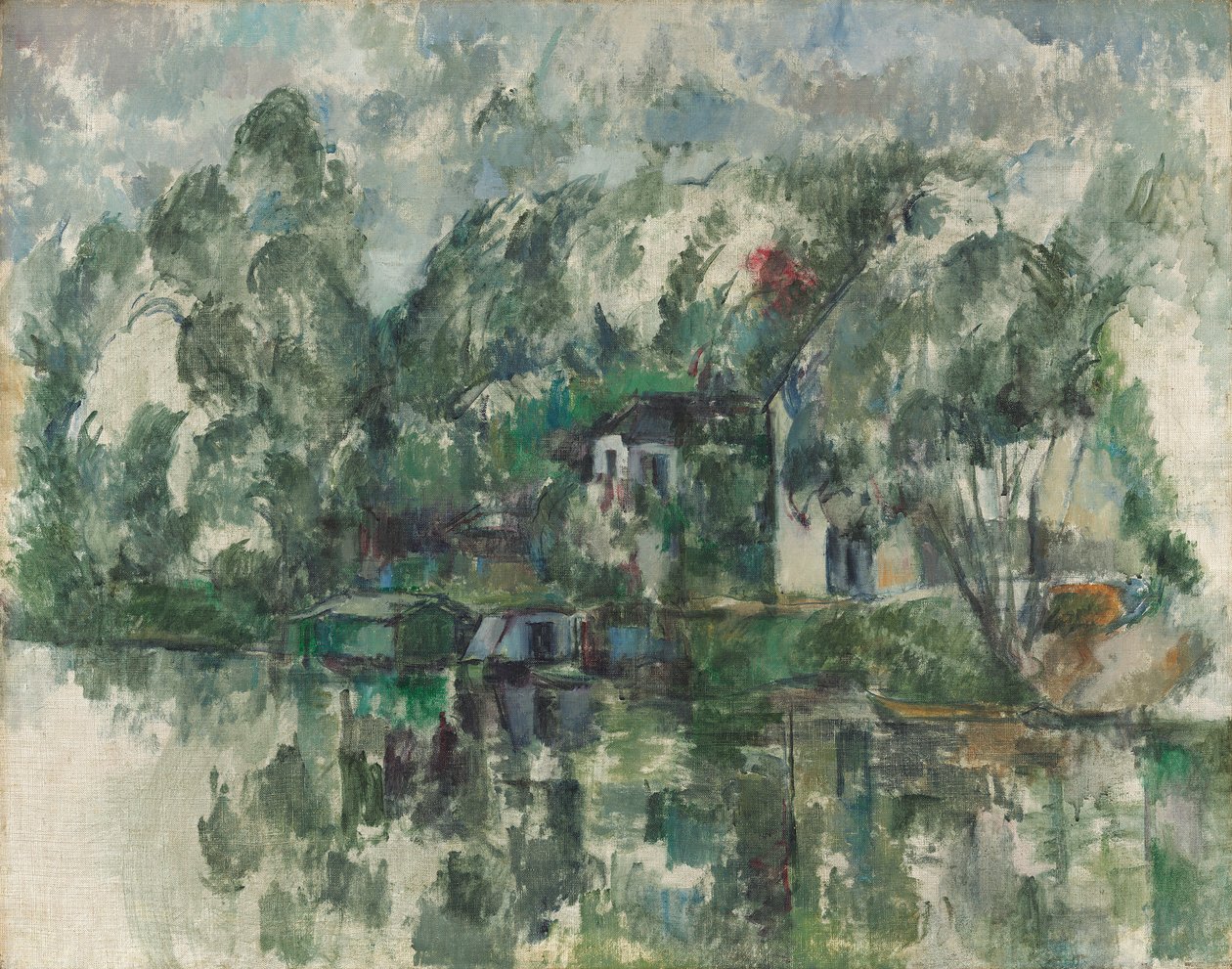 A víz szélén, c. 1890 (olaj, vászon) alkotó: Paul Cézanne
