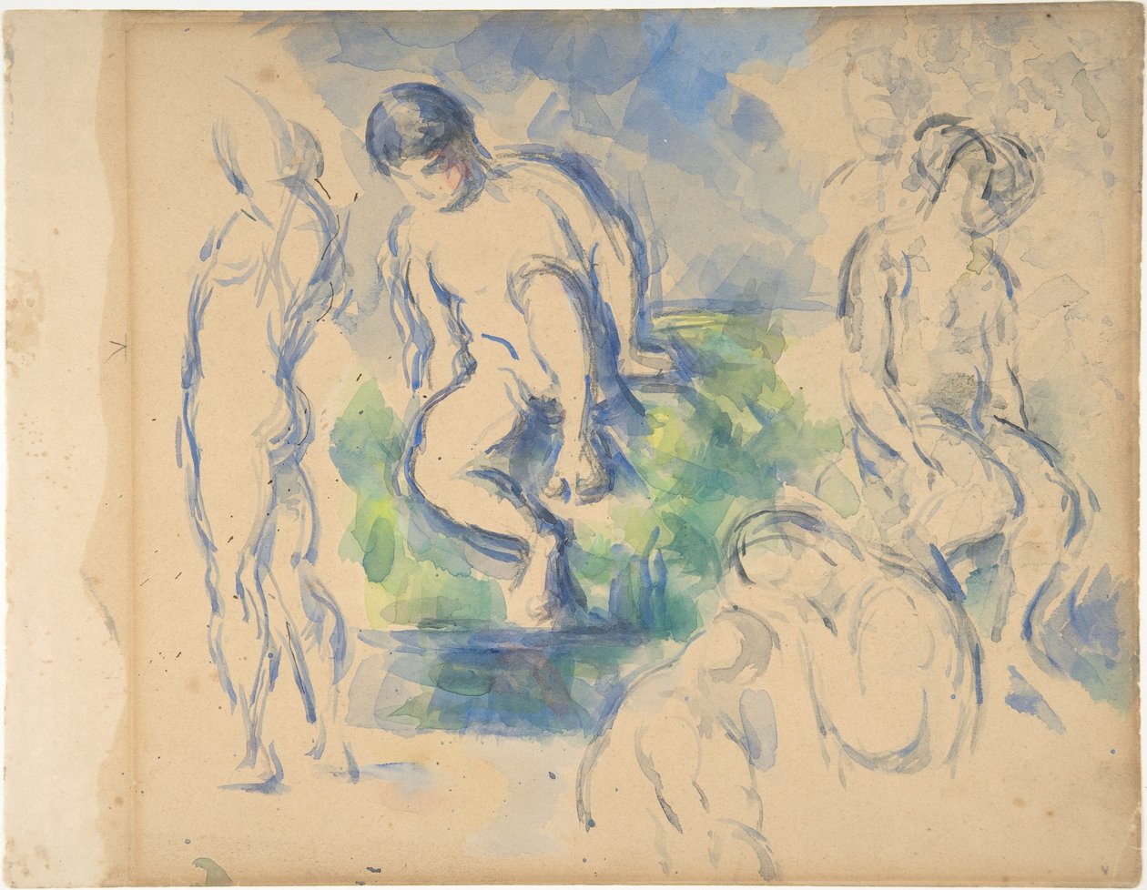 Badende (recto); Stillleben (verso) alkotó: Paul Cézanne