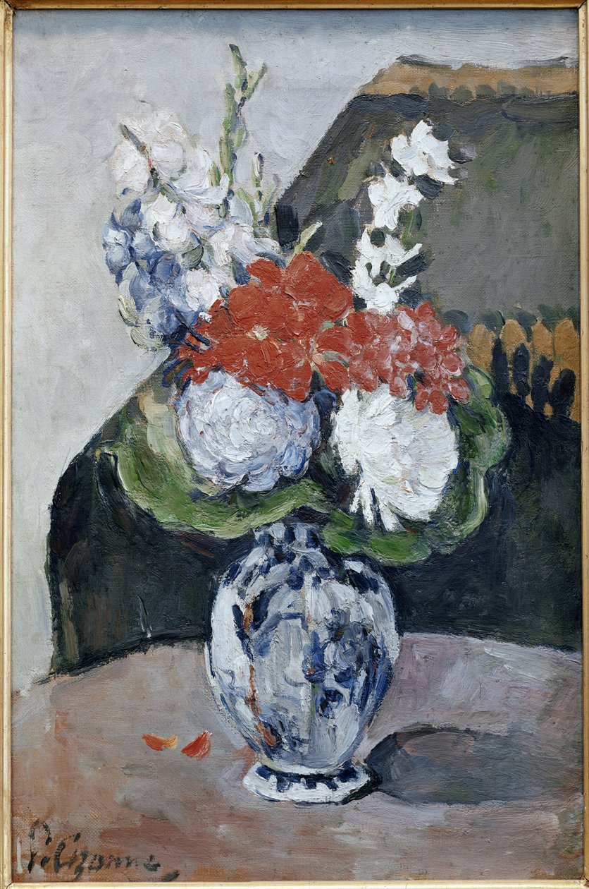 Csokor Delft vázában (olaj, vászon alkotó: Paul Cézanne