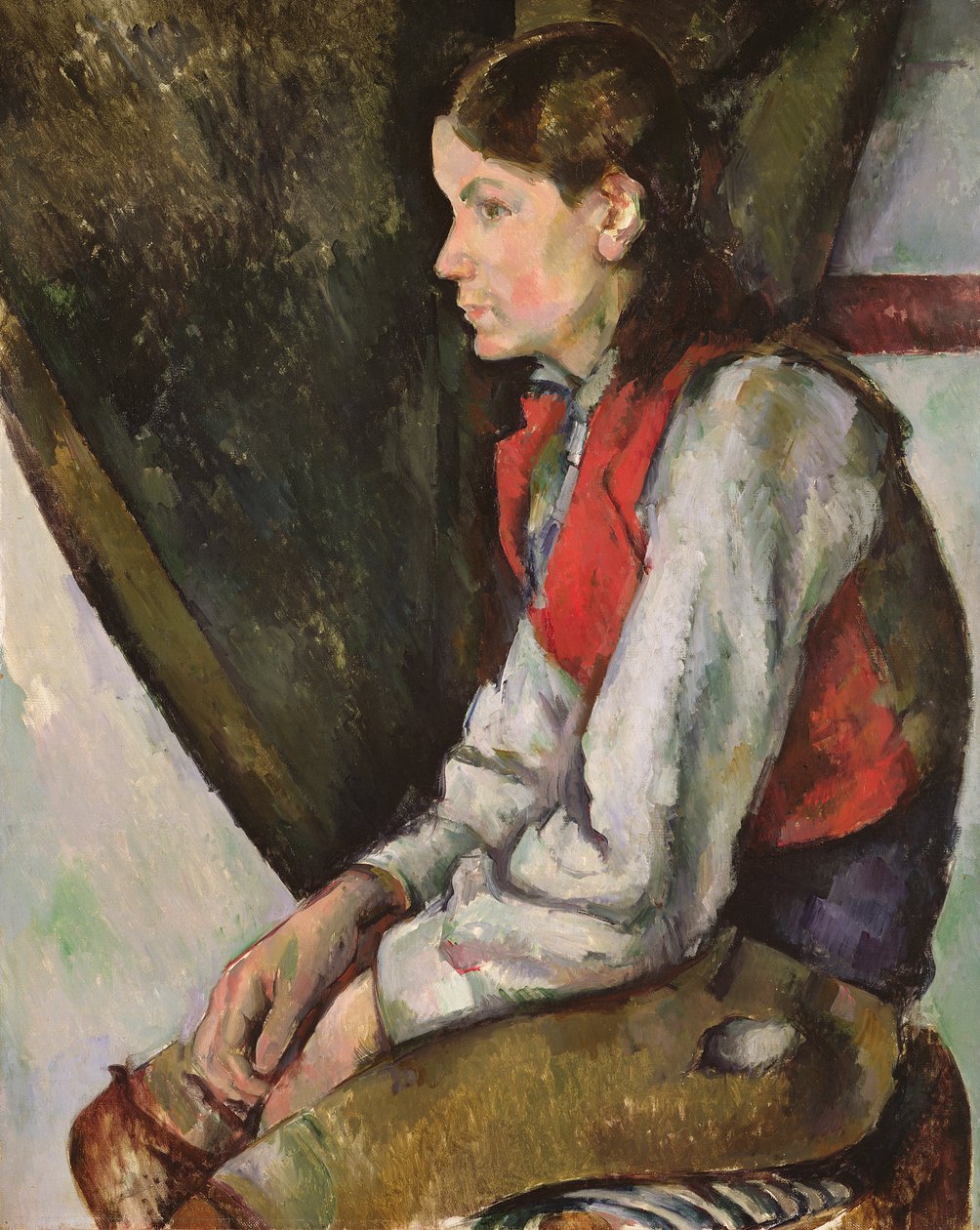 Fiú vörös mellényben alkotó: Paul Cézanne