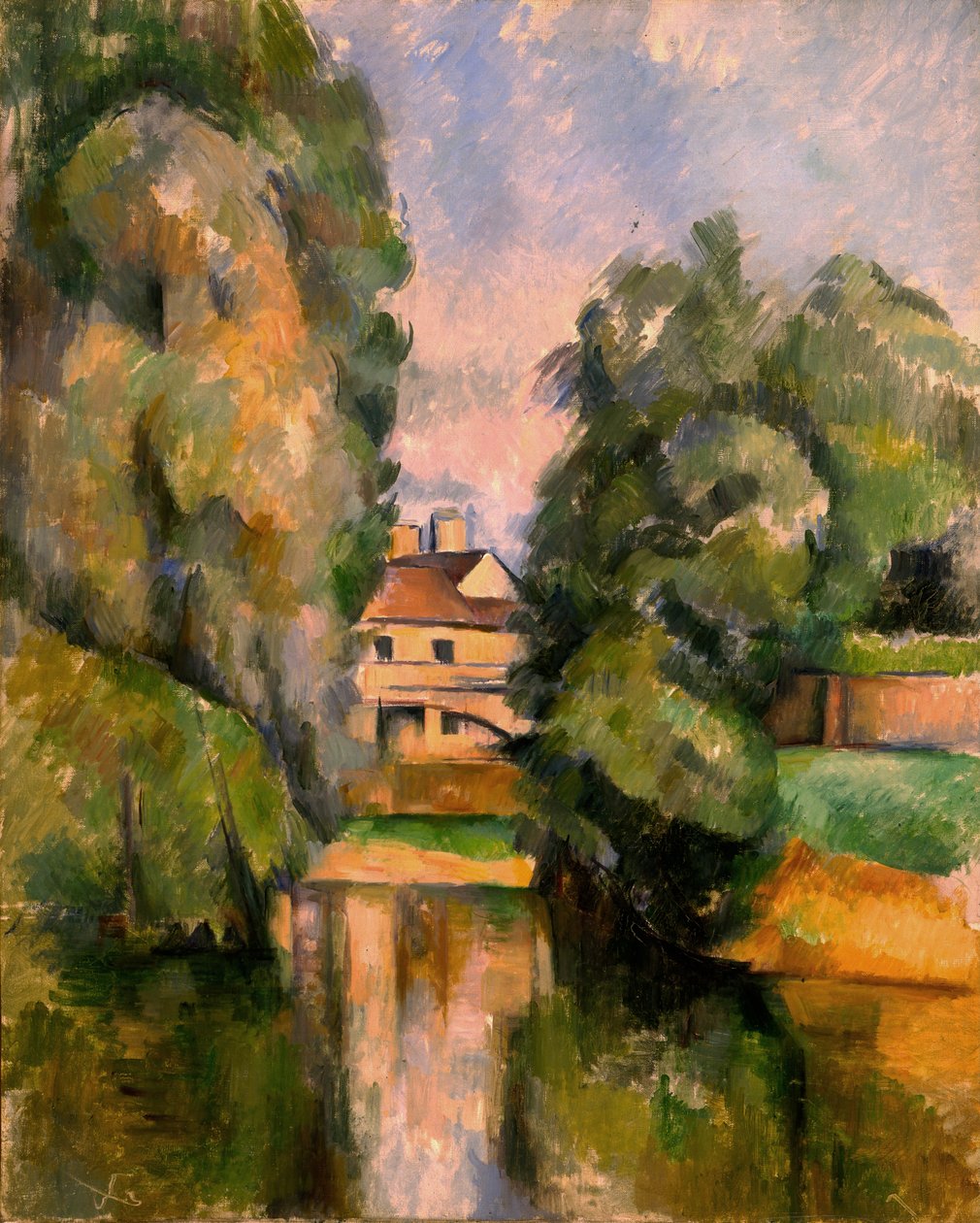 Vidéki ház egy folyó mellett alkotó: Paul Cézanne