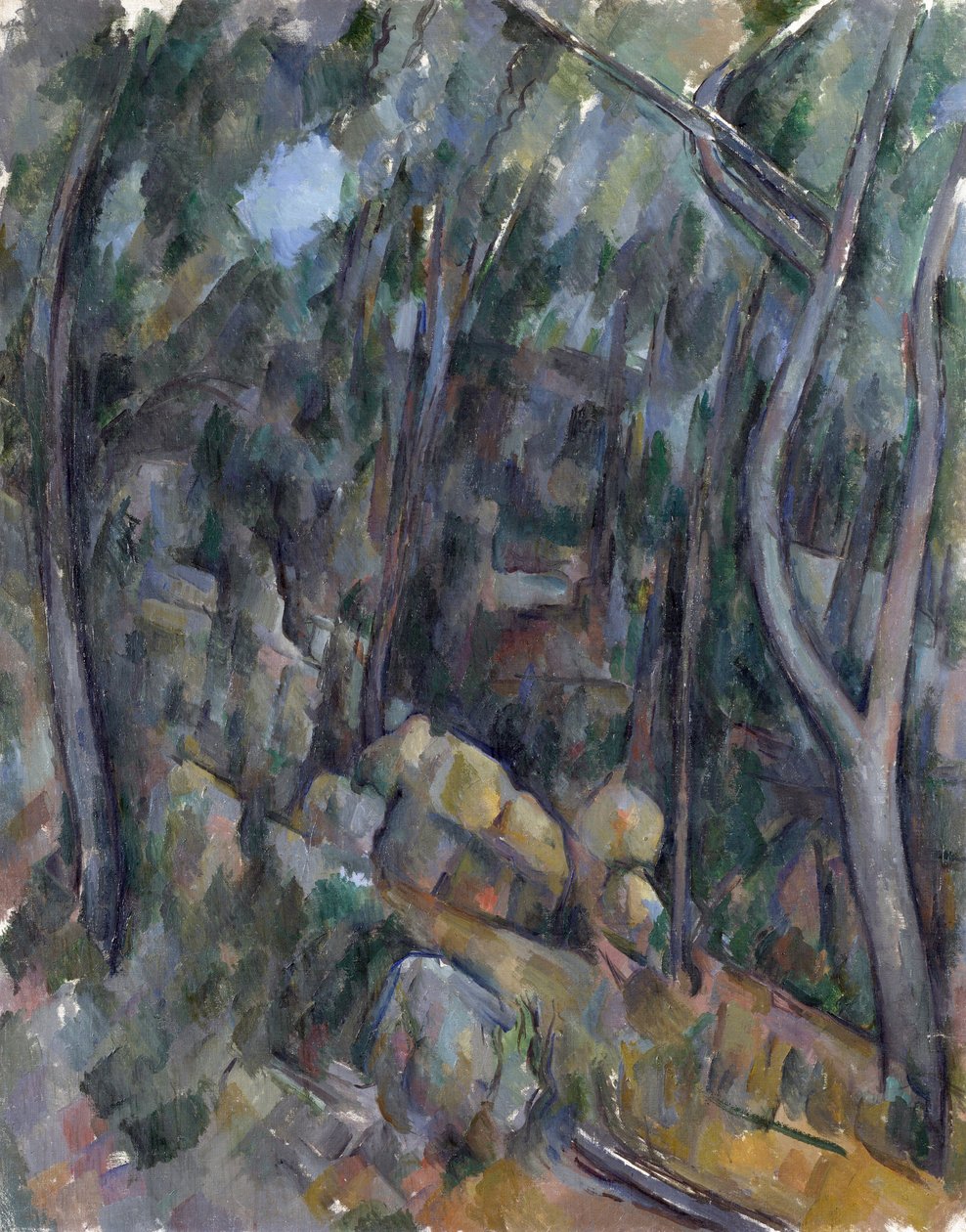 In the Grounds of Chateau Noir - Cezanne, Paul (1839-1906) The Grounds of the Chateau Noir Olaj, vászon um 1900-1904 National Gallery, London 90,7x71,4 alkotó: Paul Cézanne