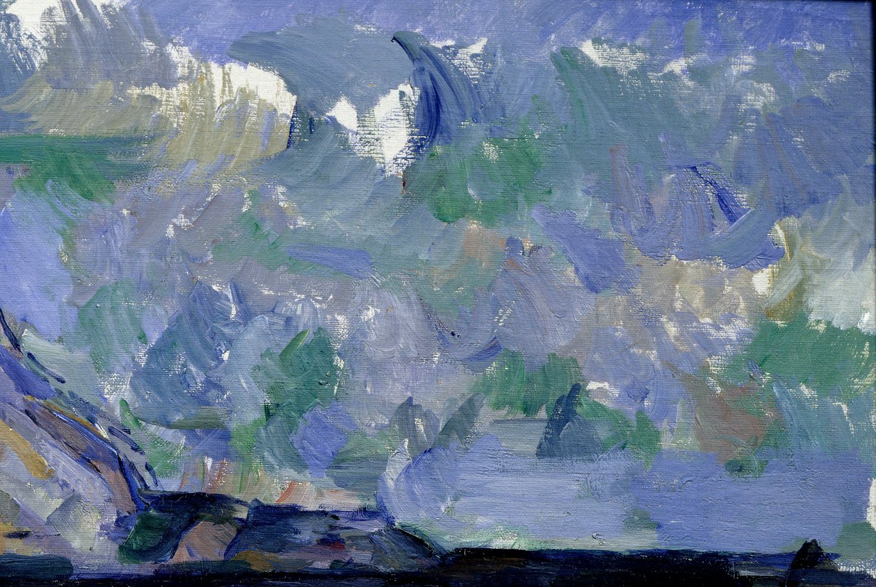 A „La montagne Sainte Victoire” égbolt részlete. Paul Cezanne (1839-1906) festménye alkotó: Paul Cézanne