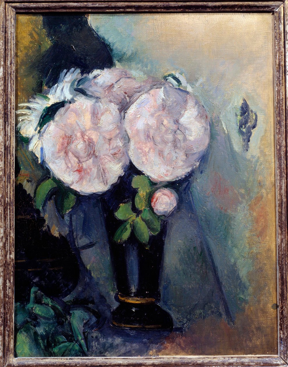 Virágok kék vázában Paul Cezanne (1839-1906) festménye 19. századi nap. 0,3x0,23 m Párizs, Musee de l